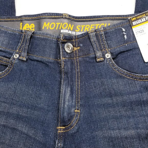 Lee Motion Stretch Straight Leg Jeans -30 x 27.75" - Picture 4 of 8
